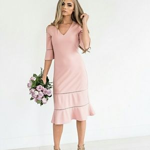 NWOT Pink Midi Dress